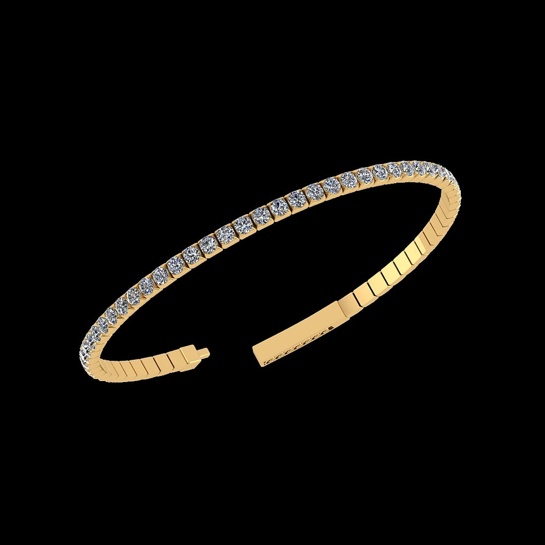 1.20 Ctw VS/SI1 Diamond 14K Yellow Gold Bangle (ALL DIAMOND ARE LAB GROWN ): Center Diamond Weight : 1.20 Ctw (Round Cut) Center Diamond Color :- J-K Center Clarity : VS/SI1 Stone Setting : Prong 14K Yellow Gold Bangle (ALL DIAMOND ARE LAB GROWN ) #3SS73321v14