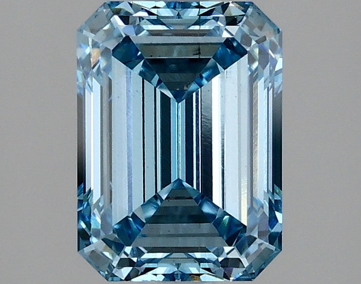 2.06ct Emerald Cut Lab Grown Diamond: IGI CertifiedEmeraldCut Loose Diamond (LAB GROWN) - Weight:2.06 ctw; Color: Fancy Intense Blue; Clarity: VS2 #3SS98787v15