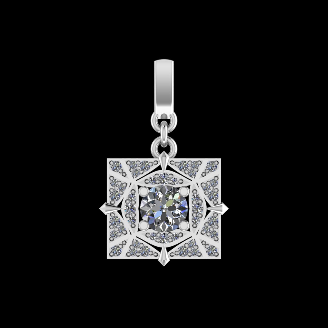 0.92 Ctw VS/SI1 Diamond Prong Set 10k white Gold Pendant (ALL DIAMOND ARE L: Center Daimond Weight :-0.66 Ctw ( Round Cut) Color : J-K Clarity : VS/SI1 Side Diamond Weight Of Ctw 0.26 Ctw Color : J-K Clarity : VS/SI1 Daimond Setting : Prong Metal Weight : Approx 4.33 gram 10k