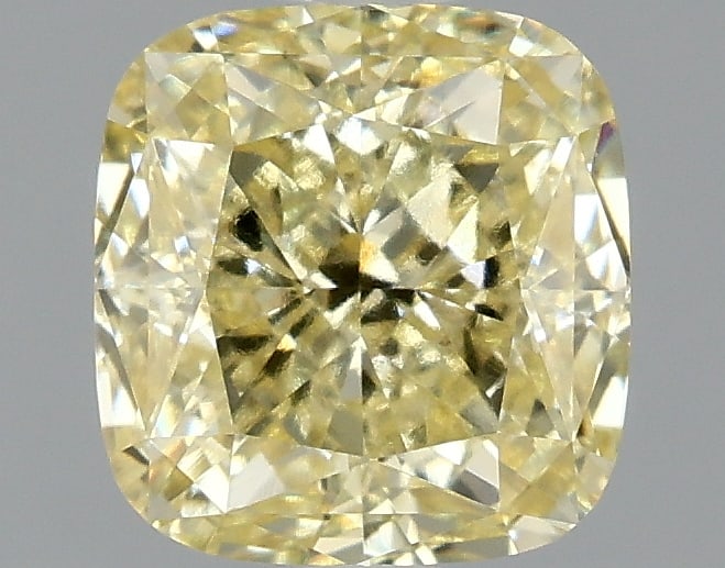 1.59 ctw. VVS2 IGI Certified Cushion Q Cut Loose Diamond (LAB GROWN): IGI Certified Cusq Cut Loose Diamond (LAB GROWN) - Weight :- 1.59 ctw; Color :- Fancy Intense Yellow; Clarity :-VVS2 #3SS23965v15