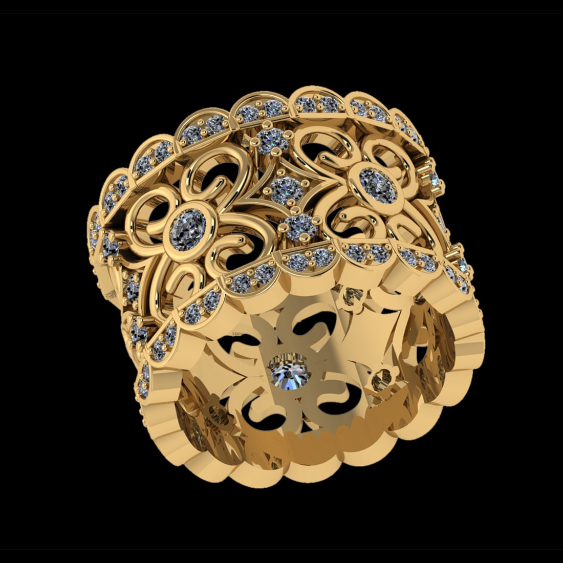 1.66 Ctw VS/SI1 Diamond 10K Yellow Gold Eternity Ring (ALL DIAMOND ARE LAB: Total Daimond Weight :-1.66 Ctw Color : G-H Clarity : VS/SI1 Setting : Prong Metal Weight : Approx 8.94 gram 10K Yellow Gold Eternity Ring Current Ring Size 6 (ALL DIAMOND ARE LAB GROWN ) #3SS23183v15