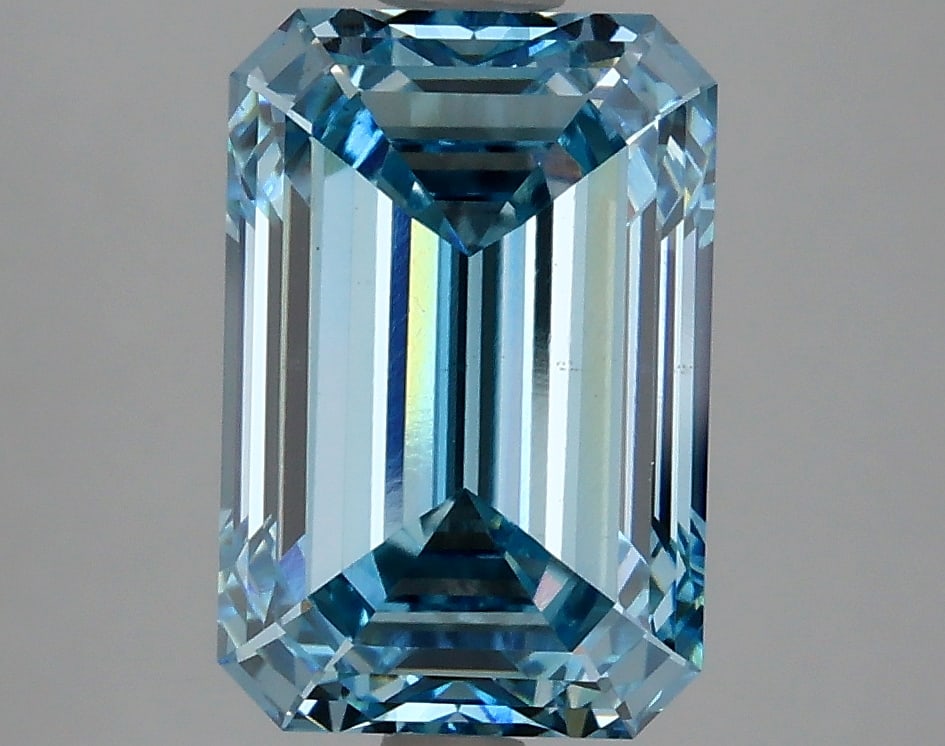 3.86ct Emerald Cut Lab Grown Diamond: IGI CertifiedEmeraldCut Loose Diamond (LAB GROWN) - Weight:3.86 ctw; Color: Fancy Intense Blue; Clarity: VS1 #3SS98745v15