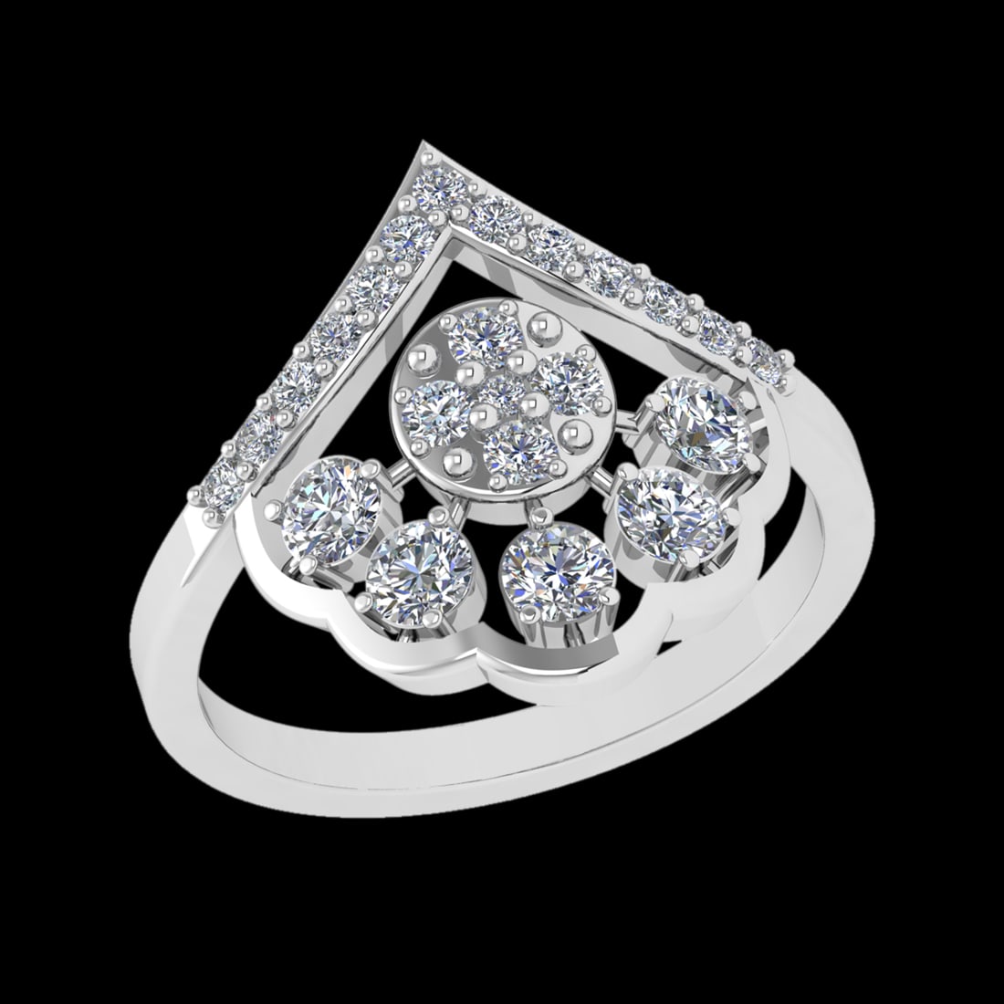 0.89 Ctw VS/SI1 Diamond Prong Set 18K white Gold Engagement Ring: Total Daimond Weight :-0.89 Ctw Color : G-H Clarity : VS/SI1 Setting : Prong Metal Weight : Approx 3.99 gram 18K White Gold Engagement Ring Current Ring Size 6 (ALL DIAMOND ARE LAB GROWN ) #3SS97876v1