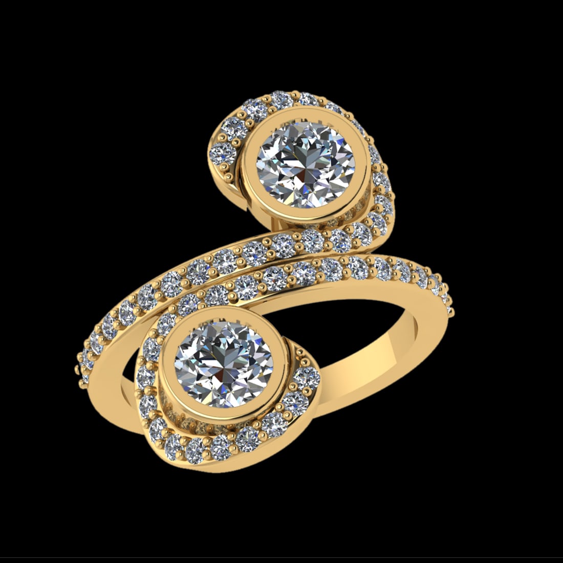 2.07 Ctw VS/SI1 Diamond Prong Set 10K Yellow Gold Engagement Ring (ALL DIAM: Center Diamond Weight :-1.32 Ctw ( Round cut) Color :- J-K Clarity : VS/SI1 Center Stone Setting : Prong Side Diamond Weight Of Ctw 0.75 Ctw Color : J-K Clarity : VS/SI1 Stone Setting : Prong Metal We