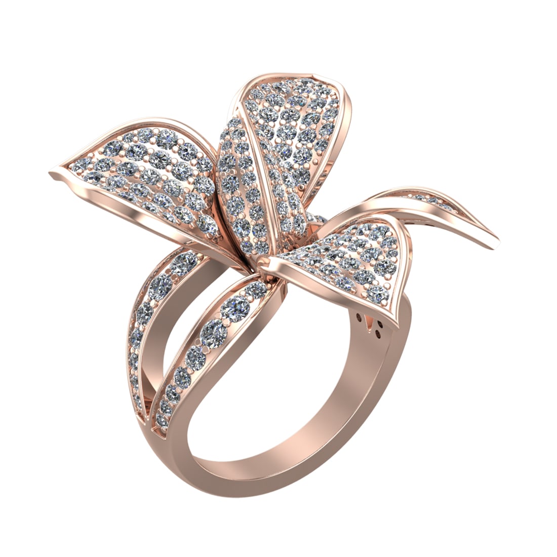 3.22 Ctw SI2/SI1 Diamond Prong Set 14k Rose Gold Engagement Ring (1 of 2)