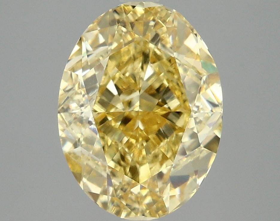 3.97ct Oval Cut Lab Grown Diamond: IGI CertifiedOvalCut Loose Diamond (LAB GROWN) - Weight:3.97 ctw; Color: Fancy Vivid Yellow; Clarity: VS1 #3SS98871v15