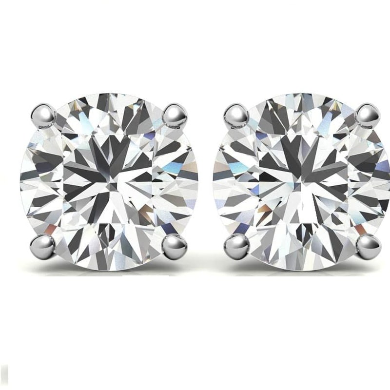 1 Ctw Diamond 14k White Gold Stud Earrings (ALL DIAMOND ARE LAB GROWN ) (1 of 1)