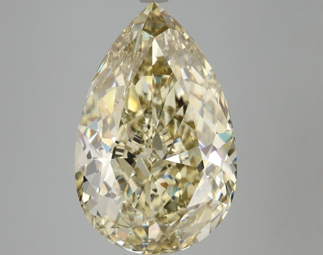 11.09 ctw. VS1 IGI Certified Pear Cut Loose Diamond (LAB GROWN): IGI Certified Pe Cut Loose Diamond (LAB GROWN) - Weight :- 11.09 ctw; Color :- Fancy Yellow; Clarity :-VS1 #3SS24279v15