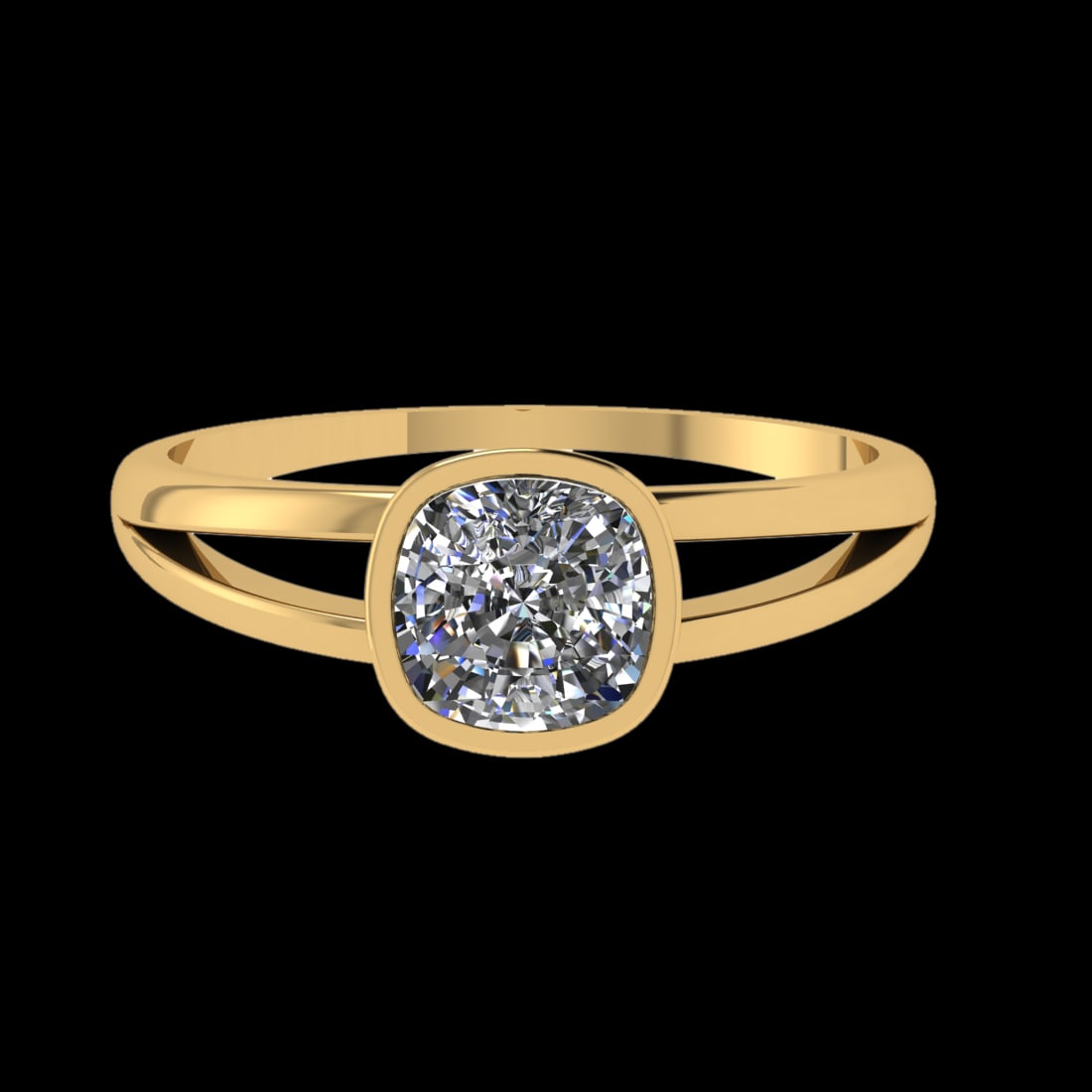 1.25 Ctw VS/SI1 Diamond Prong Set 10K Yellow Gold Solitaire Ring (ALL DIAMO: Center Daimond Weight :-1.25 Ctw ( Cushion Cut) Color : F-G Clarity : VS/SI1 Metal Weight : Approx 2.14 gram 10K Yellow Gold Solitaire Ring Current Ring Size 6 (LAB GROWN) #3SS23102v15