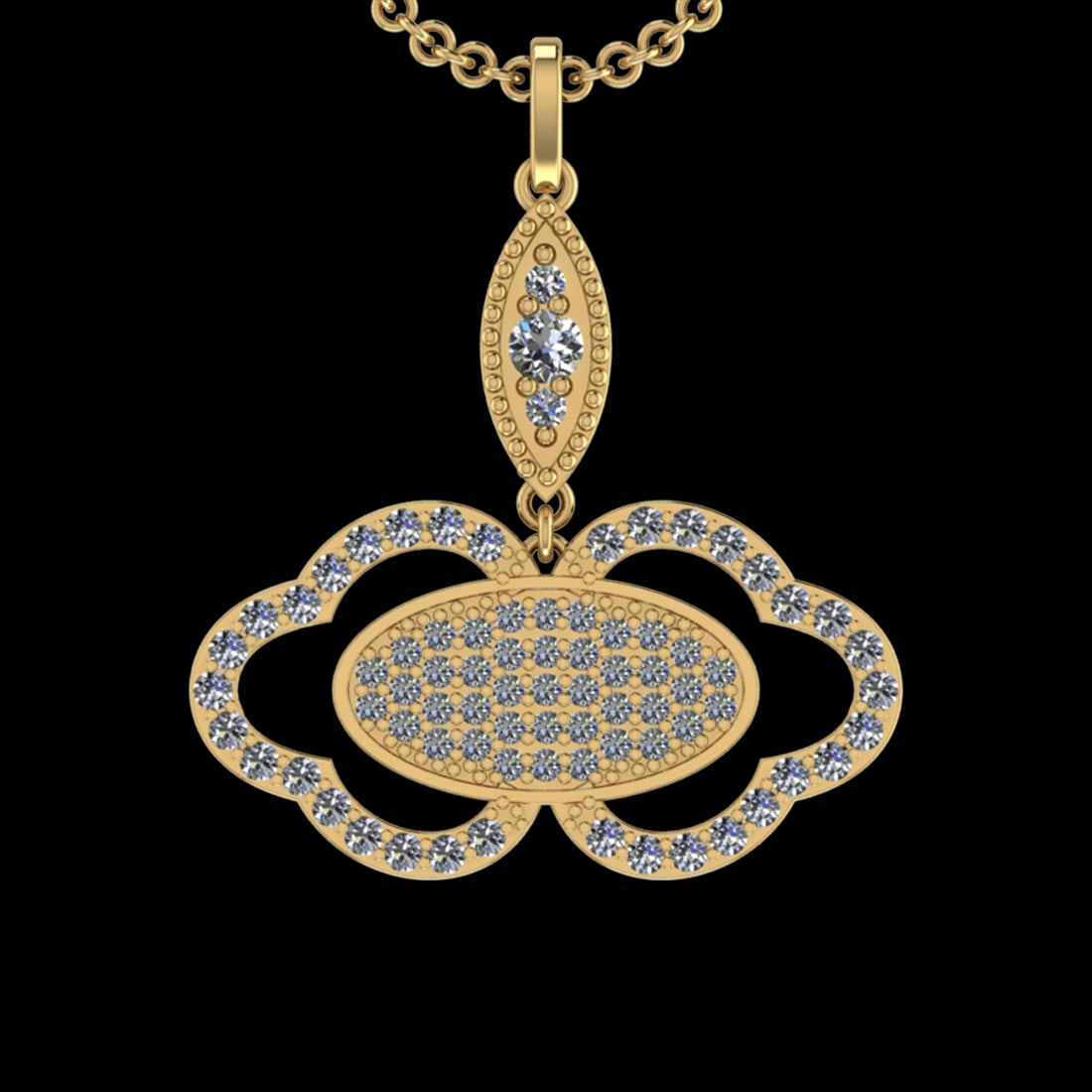 1.45 Ctw VS/SI1 Diamond 10k Yellow Gold Christmas Theme Pandant (ALL DIAMON: Center Daimond Weight :-0.25 Ctw ( Round Cut) Color : G-H Clarity : VS/SI1 Side Diamond Weight Of Ctw 1.20 Ctw Color : G-H Clarity : VS/SI1 Daimond Setting : Prong Metal Weight : Approx 7.91 gram 10k