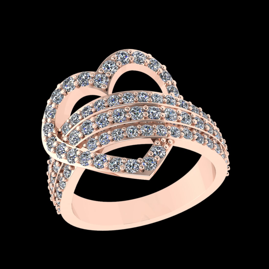 1.39 Ctw VS/SI1 Diamond Prong Set 18k Rose Gold Engagement Ring (ALL DIAMON: Total Daimond Weight :-1.39 Ctw Color : G-H Clarity : VS/SI1 Setting : Prong Metal Weight : Approx 7.62 gram 18k Rose Gold Engagement Ring Current Ring Size 6 (ALL DIAMOND ARE LAB GROWN) #3SS65672v15