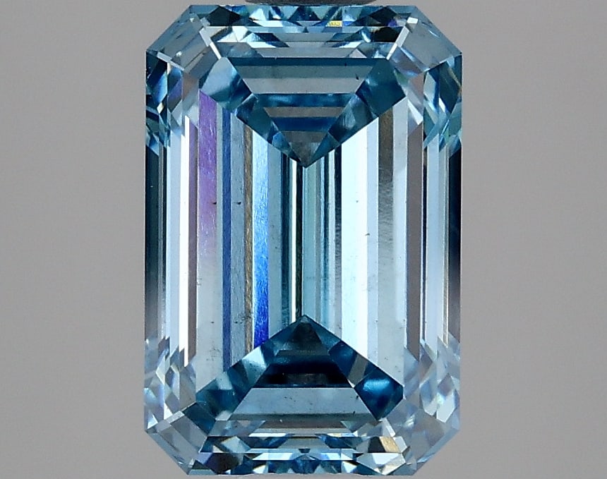 2.13ct Emerald Cut Lab Grown Diamond: IGI CertifiedEmeraldCut Loose Diamond (LAB GROWN) - Weight:2.13 ctw; Color: Fancy Vivid Blue; Clarity: VS2 #3SS98784v15