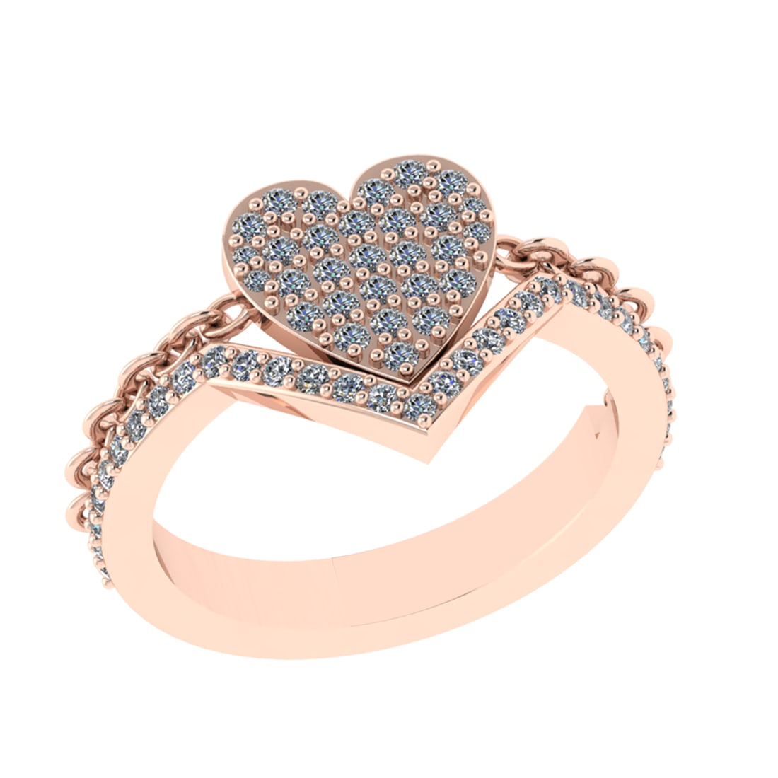 0.63 Ctw VS/SI1 Diamond 14k Rose Gold Engagement Ring (ALL DIAMOND ARE LAB: Total Daimond Weight :-0.63 Ctw Color : G-H Clarity : VS/SI1 Setting : Prong Metal Weight : Approx 4.46 gram 14k Rose Gold Engagement Ring Curreny Ring Size 6 (ALL DIAMOND ARE LAB GROWN ) #3SS22745v15