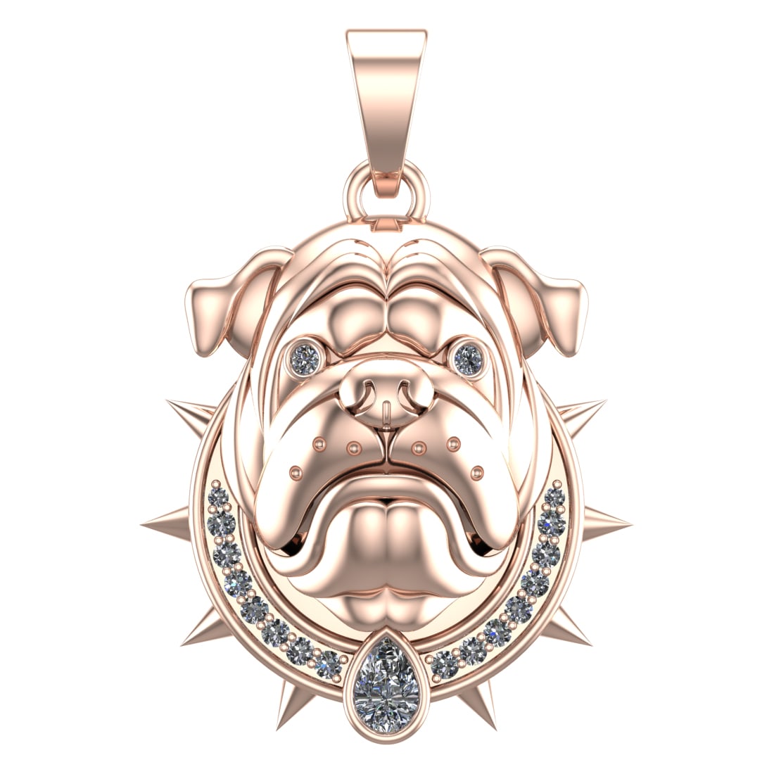 0.92 Ctw SI2/SI1 Diamond Prong Set 14k Rose Gold Pandant (ALL DIAMOND ARE L: Center Daimond Weight :-0.50 Ctw (Pear Cut) Color : G-H Clarity : SI2/SI1 Side Diamond Weight Of Ctw 0.42 Ctw Color : G-H Clarity : SI2/SI1 Daimond Setting : Prong Metal Weight : Approx 25.65 gram