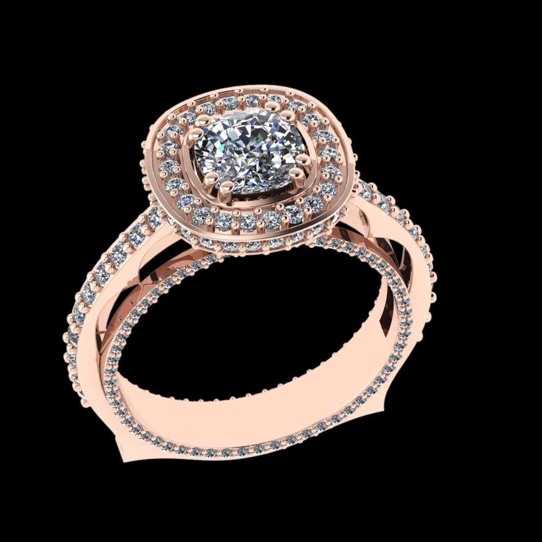 2.13 Ctw VS/SI1 Diamond Prong Set 10K Rose Gold Engagement Ring (ALL DIAMON: Center Diamond Weight :-0.84 Ctw ( Round cut) Color :- J-K Clarity : I2/I3 Center Stone Setting : Prong Side Diamond Weight Of Ctw 1.29Ctw Color : J-K Clarity : VS/SI1 Stone Setting : Prong Metal Weig