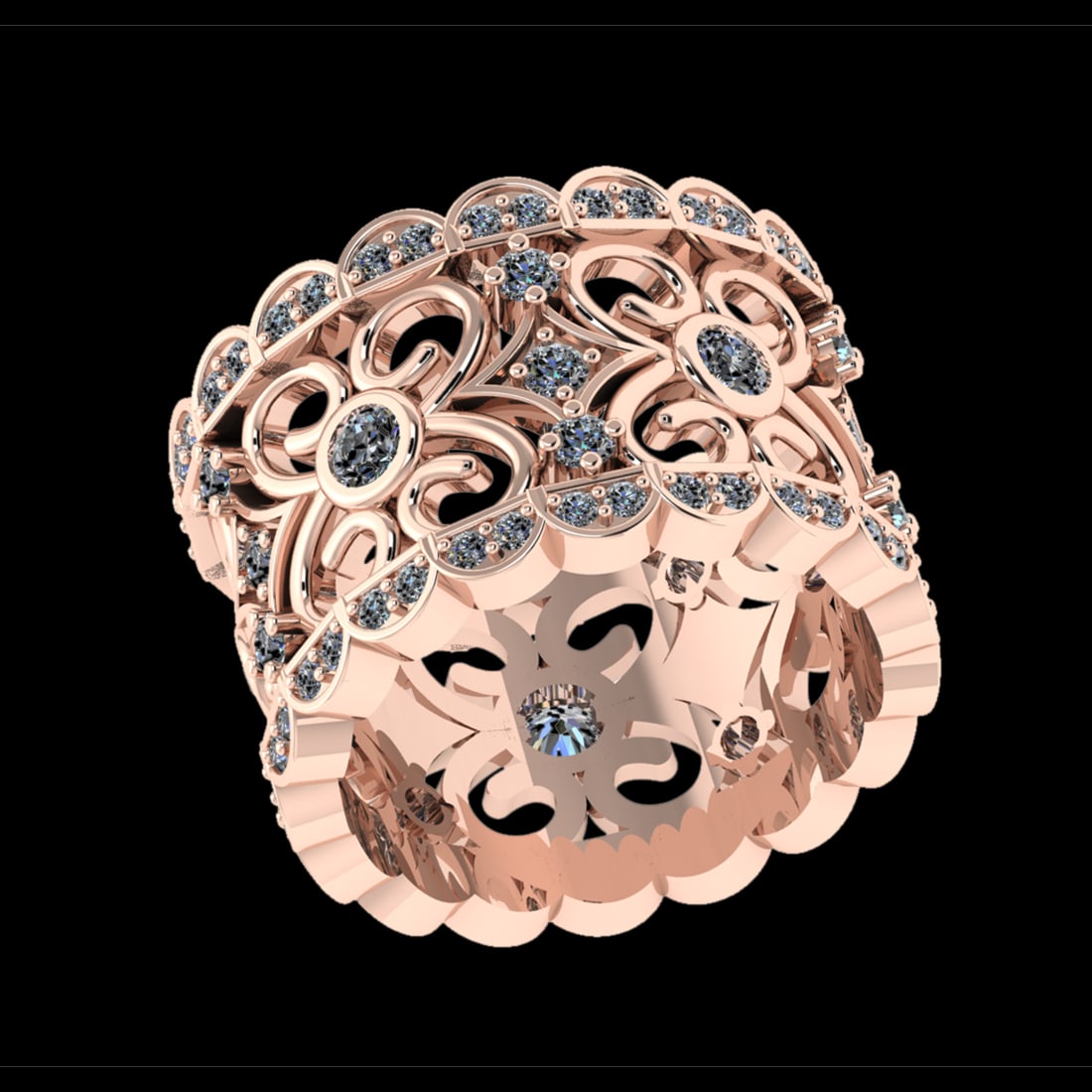 1.66 Ctw VS/SI1 Diamond 10K Rose Gold Eternity Ring (ALL DIAMOND ARE LAB GR: Total Daimond Weight :-1.66 Ctw Color : G-H Clarity : VS/SI1 Setting : Prong Metal Weight : Approx 8.94 gram 10K Rose Gold Eternity Ring Current Ring Size 6 (ALL DIAMOND ARE LAB GROWN ) #3SS23184v15