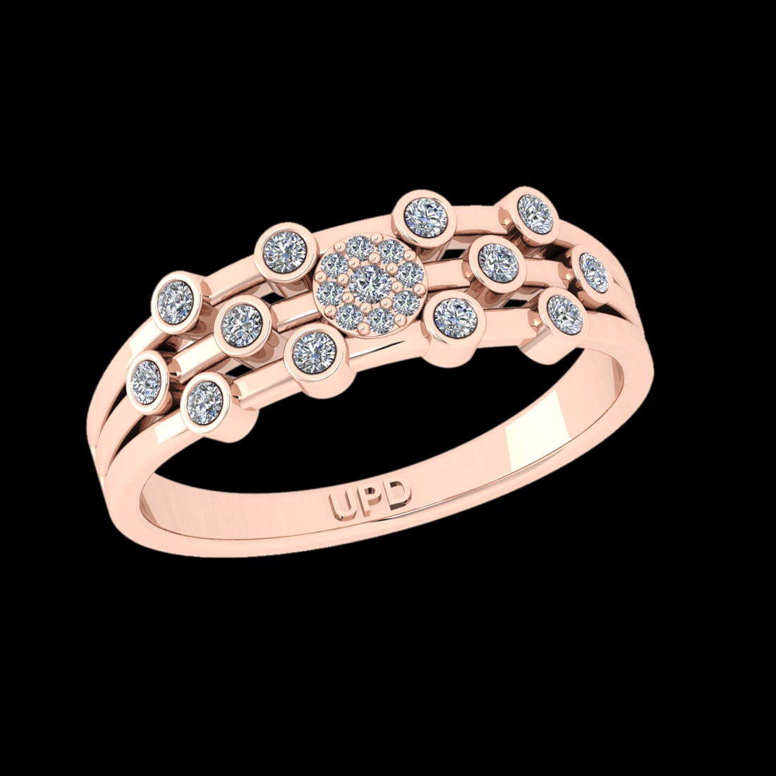 0.23 Ctw VS/SI1 Diamond 10k Rose Gold Engagement Ring (ALL DIAMOND ARE LAB: Total Daimond Weight :-0.23 Ctw Color : J-K Clarity : VS/SI1 Setting : Prong Metal Weight : Approx 3.64 gram 10k Rose Gold Engagement Ring Current Ring Size 7 (ALL DIAMOND ARE LAB GROWN ) #3SS23415v15
