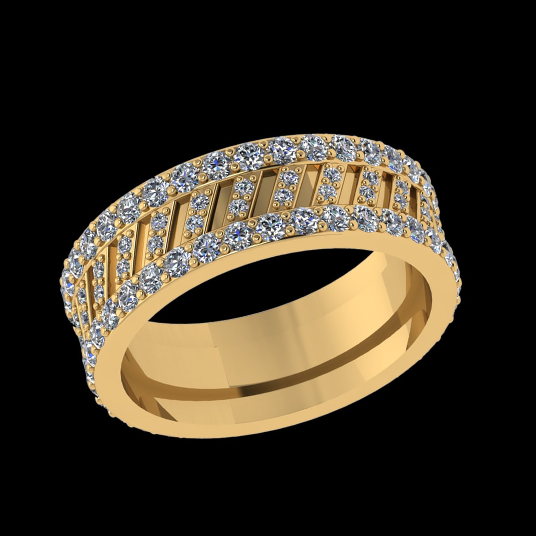 2.10 Ctw VS/SI1 Diamond Prong Set 10k Yellow Gold Engagement Ring (ALL DIAM: Total Daimond Weight :-2.10 Ctw Color : J-K Clarity : VS/SI1 Setting : Prong Metal Weight : Approx 8.46 gram 10k Yellow Gold Engagement Ring Current Size 6 (ALL DIAMOND ARE LAB GROWN ) #3SS22771v15