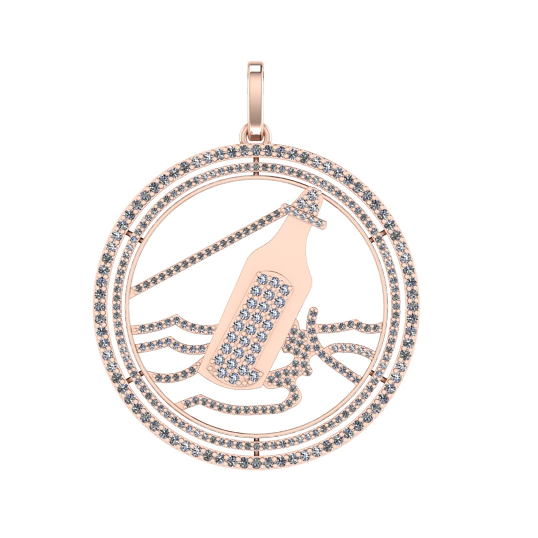1.88 Ctw VS/SI1 Diamond 14k Rose Gold Pendant (ALL DIAMOND ARE LAB GROWN ): Total Daimond Weight :-1.88 Ctw Color : J-K Clarity : VS/SI1 Setting : Prong Metal Weight : Approx 10.22 gram 14k Rose Gold Pendant (ALL DIAMOND ARE LAB GROWN ) #3SS65052v15