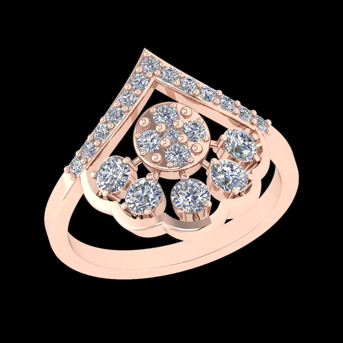 0.89 Ctw VS/SI1 Diamond Prong Set 18K Rose Gold Engagement Ring: Total Daimond Weight :-0.89 Ctw Color : G-H Clarity : VS/SI1 Setting : Prong Metal Weight : Approx 3.99 gram 18K Rose Gold Engagement Ring Current Ring Size 6 (ALL DIAMOND ARE LAB GROWN ) #3SS97875v15