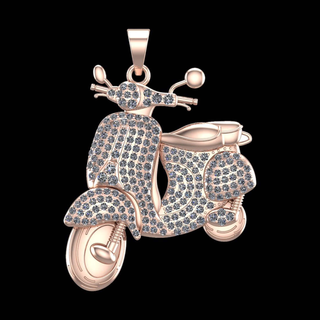 2.65 Ctw VS/SI1 Diamond Prong Set 10k Rose Gold Pandant (ALL DIAMOND ARE LA: Total Daimond Weight :-2.65 Ctw Color : J-K Clarity : VS/SI1 Setting : Prong Metal Weight : Approx 37.86 gram 10k Rose Gold Pandant (ALL DIAMOND ARE LAB GROWN ) #3SS22760v15