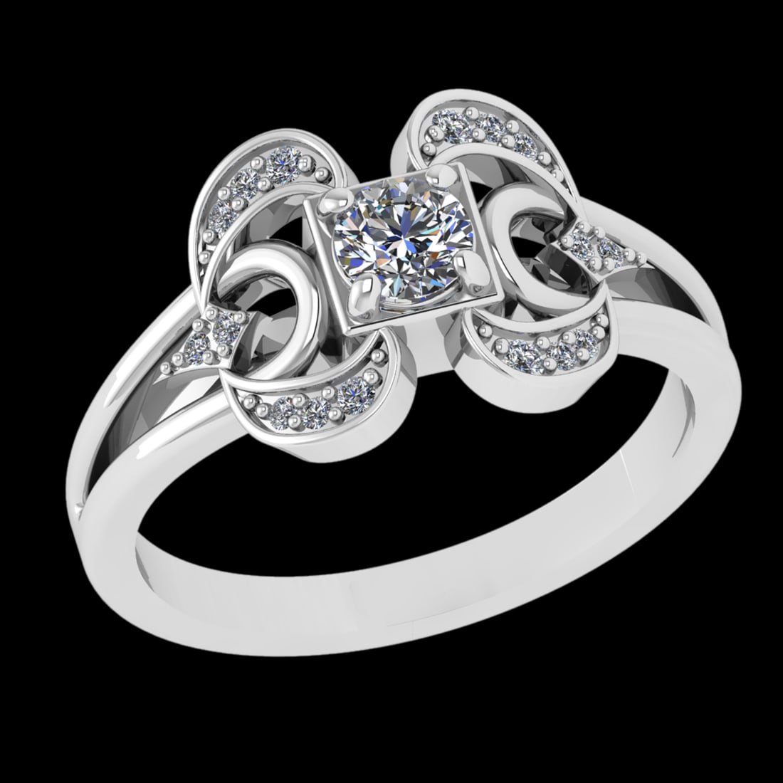 0.34 Ctw VS/SI1 Diamond Prong Set 10k white Gold Engagement Ring( (ALL DIAM: Center Daimond Weight :-0.25 Ctw ( Round Cut) Color : J-K Clarity : VS/SI1 Side Diamond Weight Of Ctw 0.09 Ctw Color : J-K Clarity : VS/SI1 Daimond Setting : Prong Metal Weight : Approx 4.20 gram 10k