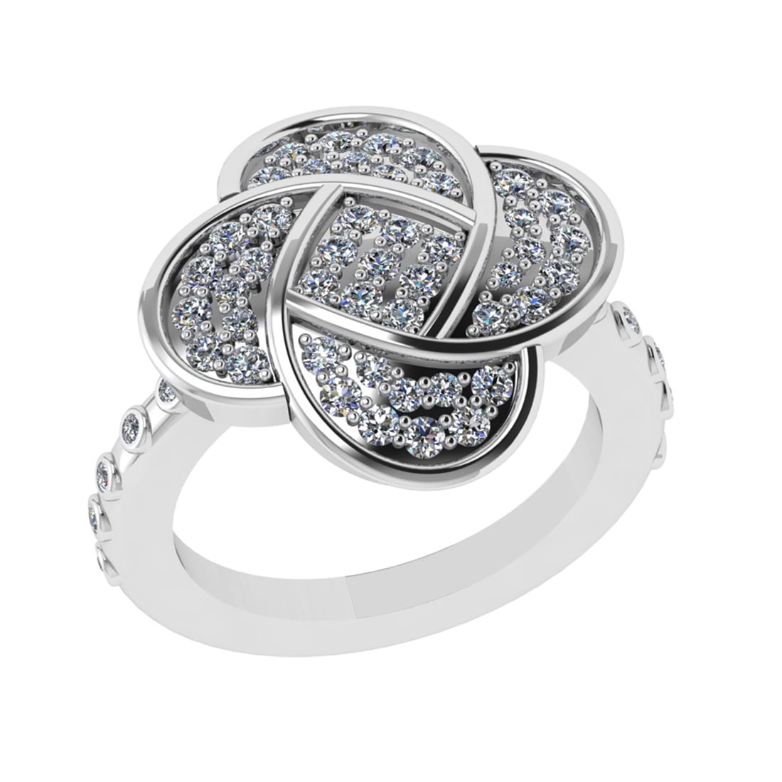 0.89 Ctw SI2/SI1 Diamond Prong Set 14k white Gold Engagement Ring (ALL DIAM: Total Daimond Weight :-0.89 Ctw Color : G-H Clarity : SI2/SI1 Setting : Prong Metal Weight : Approx 6.06 gram 14k White Gold Engagement Ring Size 6 (ALL DIAMOND ARE LAB GROWN) #3SS22563v15