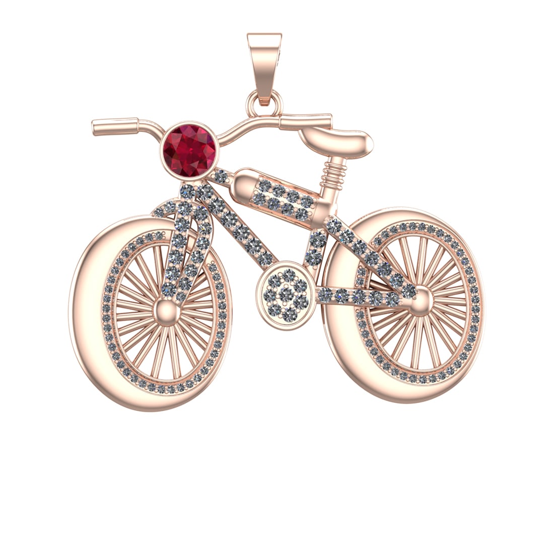 2.82 Ctw VS/SI1 Diamond 14k Rose Gold Pendant (ALL DIAMOND ARE LAB GROWN ): Center Stone Weight :-0.84 Ctw ( Round Cut) Center Stone Color :- ( Ruby Cut ) Side Diamond Weight Of Ctw 1.98 Ctw Color : J-K Clarity : VS/SI1 Daimond Setting : Prong Metal Weight : Approx 23.77 gram