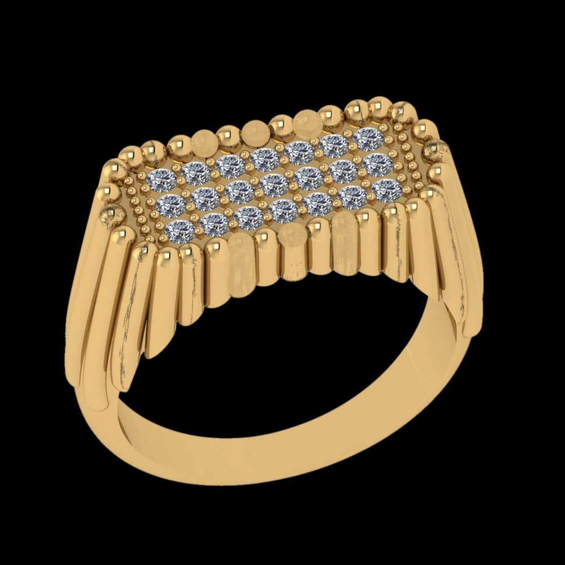 0.31 Ctw VS/SI1 Diamond 10k Yellow Gold Engagement Ring (ALL DIAMOND ARE LA (1 of 2)