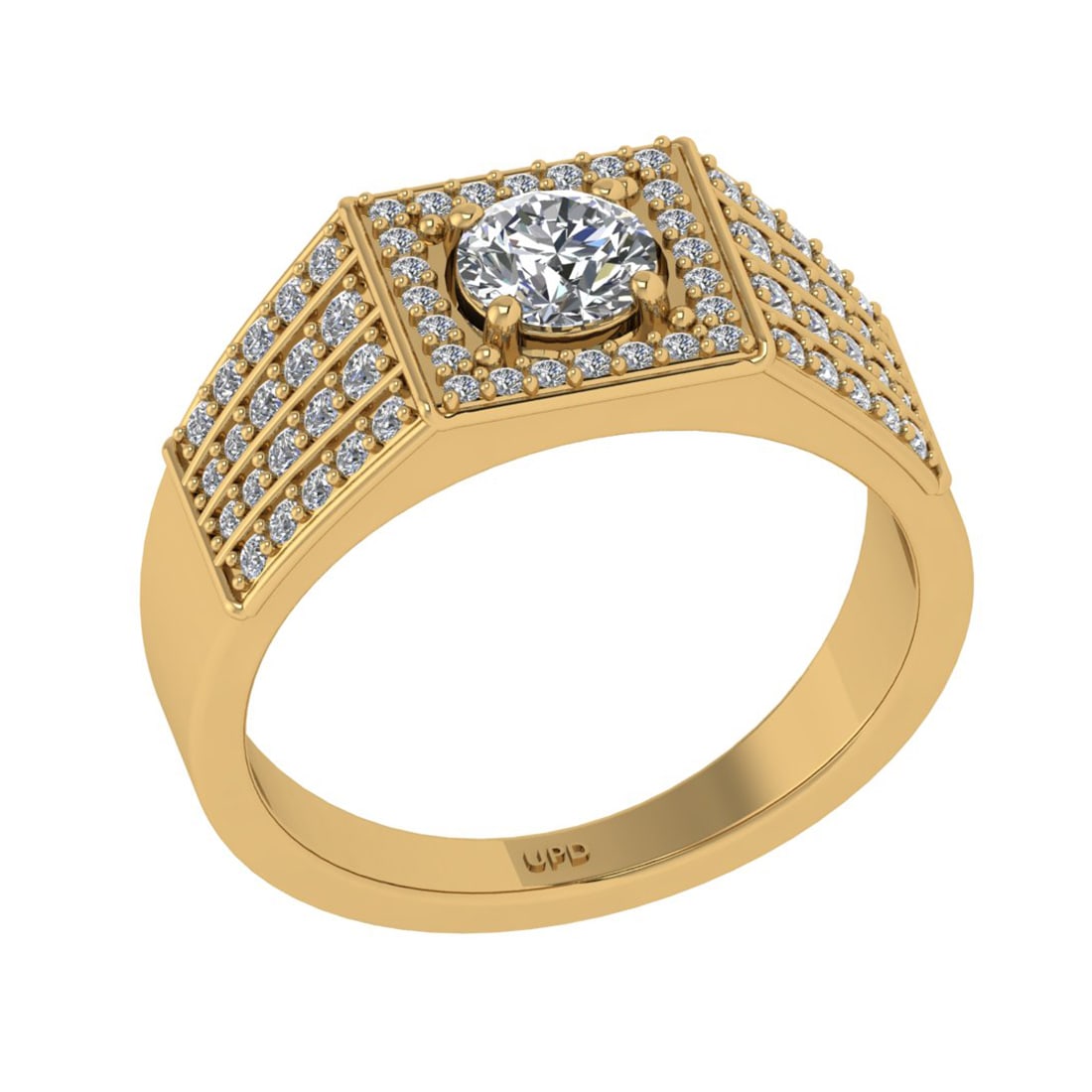 1.06 Ctw VS/SI1 Diamond 10K Yellow Gold Engagement Ring (ALL DIAMOND ARE LA (1 of 2)