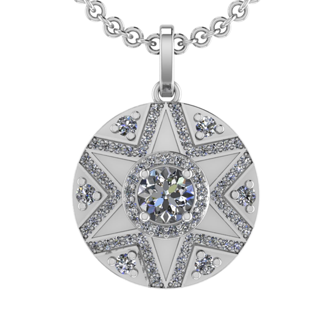 1.86 Ctw VS.SI1 (ALL DIAMOND ARE LAB GROWN ) Diamond 14k white Gold Necklac: Center Daimond Weight :-0.84 Ctw ( Round Cut) Color : G-H Clarity : VS.SI1 (ALL DIAMOND ARE LAB GROWN ) Side Diamond Weight Of Ctw 1.02 Ctw Color : G-H Clarity : VS.SI1 (ALL DIAMOND ARE LAB GROWN ) Da