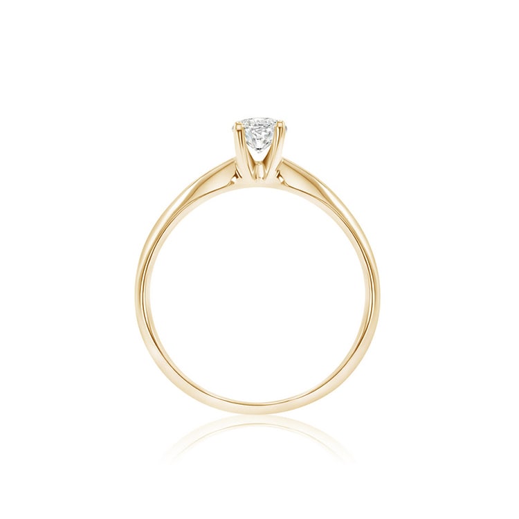 0.59 ctw 14k Yellow Gold Solitaire Solitaire Ring - 2
