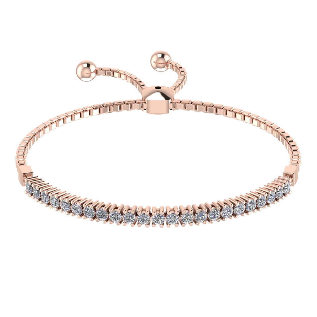 0.50 Ctw SI2/SI1 Diamond Prong Set 14k Rose Gold Tennis Slide Bracelet: Total Daimond Weight :-0.50 Ctw Color : G-H Clarity : SI2/SI1 Setting : Prong Metal Weight : Approx 6.20 gram 14k Rose Gold Tennis Slide Bracelet (ALL DIAMOND ARE LAB GROWN ) MJ3413-1.7SB #3SS96420v15