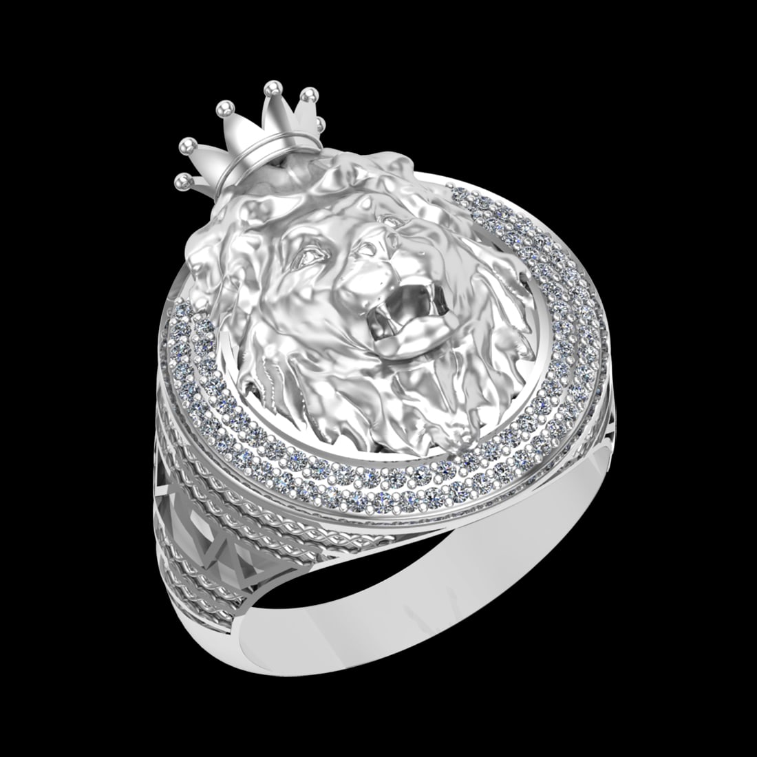 0.38 CtwVS/SI1 Diamond 14K White Gold Leo zodiac sign theme Ring: Total Diamond Weight : 0.38 Ctw (Round cut) Center Diamond Color :- J-K Center Clarity :VS/SI1 Stone Setting : Prong Metal Weight : Approx 17.50 Gram 14K White Gold Leo zodiac sign theme Ring Current