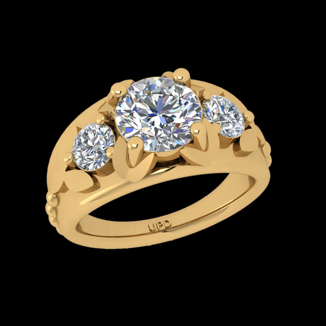 1.50 Ctw VS/SI1 Diamond 10k Yellow Gold Engagement Ring (ALL DIAMOND ARE LA: Center Diamond Weight :-1.00 Ctw ( Round cut) Color :- J-K Clarity : VS/SI1 Center Stone Setting : Prong Side Diamond Weight Of Ctw 0.50 Ctw Color : J-K Clarity : VS/SI1 Stone Setting : Prong Metal