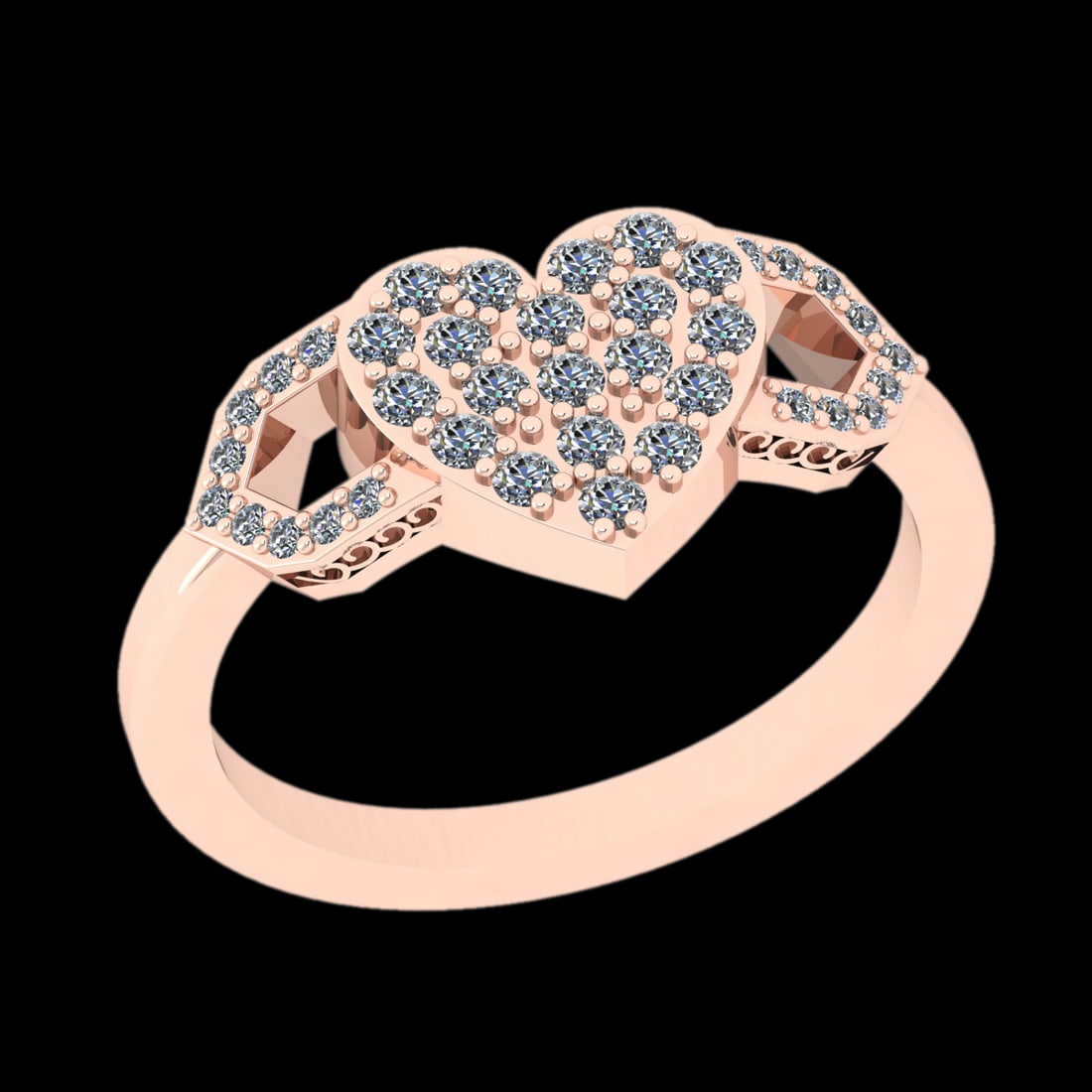 0.42 Ctw VS/SI1 Diamond Prong Set 10k Rose Gold Engagement Ring: Total Daimond Weight :-0.42 Ctw Color : J-K Clarity : VS/SI1 Setting : Prong Metal Weight : Approx 4.68 gram 10k Rose Gold Engagement Ring Current Ring Size 6 (ALL DIAMOND ARE LAB GROWN ) #3SS97437v15
