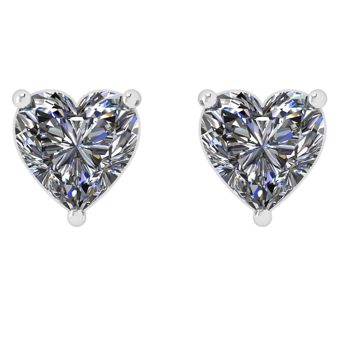 1.00 Ctw VS/SI1 Diamond 14k white Gold Stud Earrings (ALL DIAMOND ARE LAB G: Center Daimond Weight :-1.00 Ctw ( Heart Cut) Color : G-H Clarity : VS/SI1 Metal Weight : Approx 0.98 gram 14k White Gold Stud Earrings (ALL DIAMOND ARE LAB GROWN ) #3SS65274v15