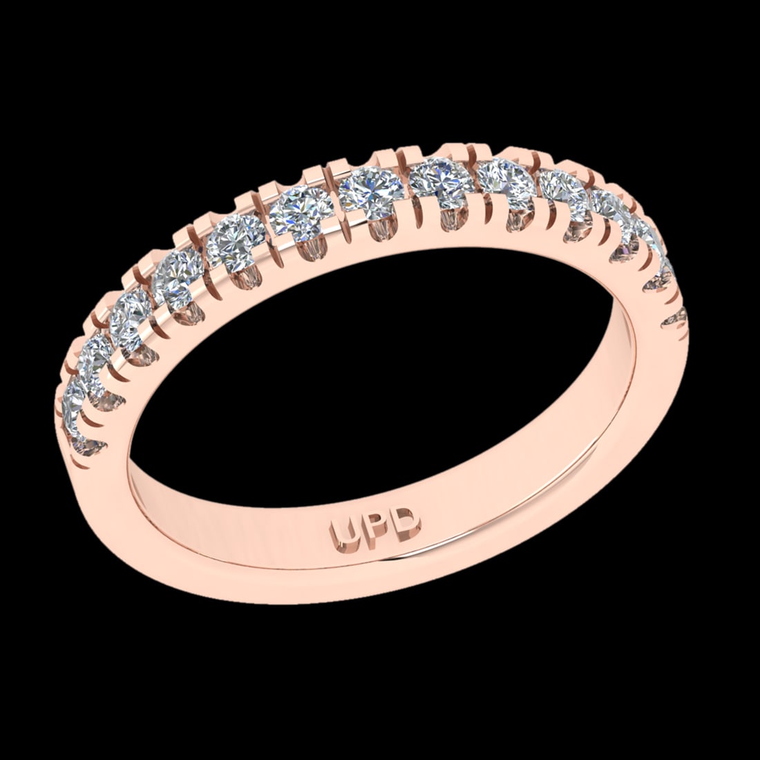 0.52 Ctw VS/SI1 Diamond 10k Rose Gold Eternity Band Ring (ALL DIAMOND ARE L: Total Diamond Weight :-0.52 Ctw (Round cut) Color :- J-K Clarity : VS/SI1 Setting : Prong Metal Weight : Approx 3.90gram 10k Rose Gold Eternity Band Ring Current Ring Size-6 (ALL DIAMOND ARE LAB