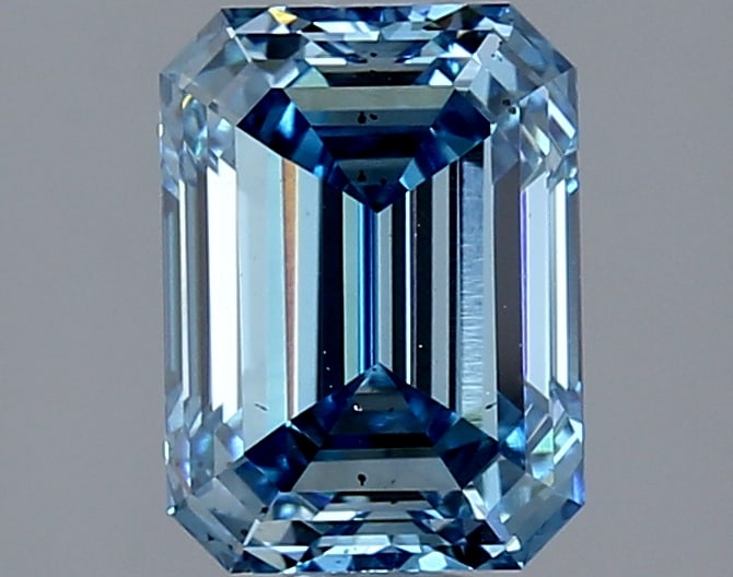 2.22ct Emerald Cut Lab Grown Diamond: IGI CertifiedEmeraldCut Loose Diamond (LAB GROWN) - Weight:2.22 ctw; Color: Fancy Intense Blue; Clarity: SI1 #3SS98804v15