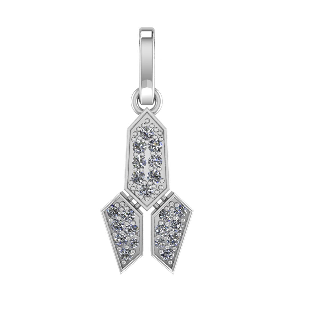 0.31 Ctw VS/SI1 Diamond 14k white Gold Pendant (ALL DIAMOND ARE LAB GROWN ): Total Daimond Weight :-0.31 Ctw Color : J-K Clarity : VS/SI1 Setting : Prong Metal Weight : Approx 3.88 gram 14k White Gold Pendant (ALL DIAMOND ARE LAB GROWN ) #3SS65050v15