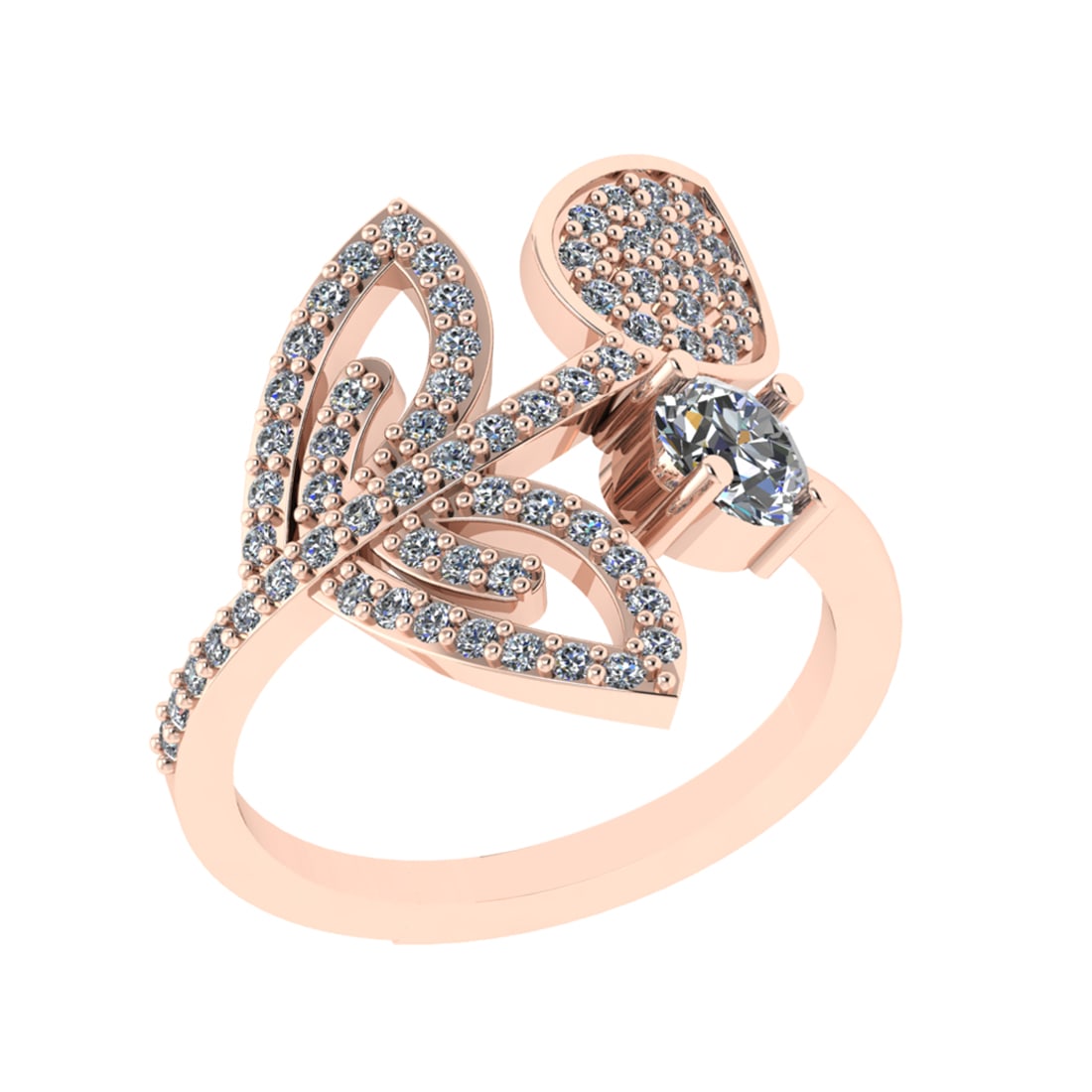 1.02 Ctw SI2/SI1 Diamond Prong Set 14k Rose Gold Engagement Ring (ALL DIAMO: Center Daimond Weight :-0.50 Ctw ( Round Cut) Color : G-H Clarity : SI2/SI1 Side Diamond Weight Of Ctw 0.52 Ctw Color : G-H Clarity : SI2/SI1 Daimond Setting : Prong Metal Weight : Approx 6.06 gram
