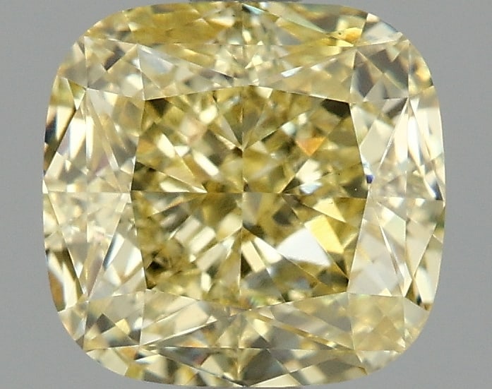 2.09ct Cushion Square Cut Lab Grown Diamond: IGI CertifiedCushion SquareCut Loose Diamond (LAB GROWN) - Weight:2.09 ctw; Color: Fancy Intense Yellow; Clarity: VS1 #3SS99134v15