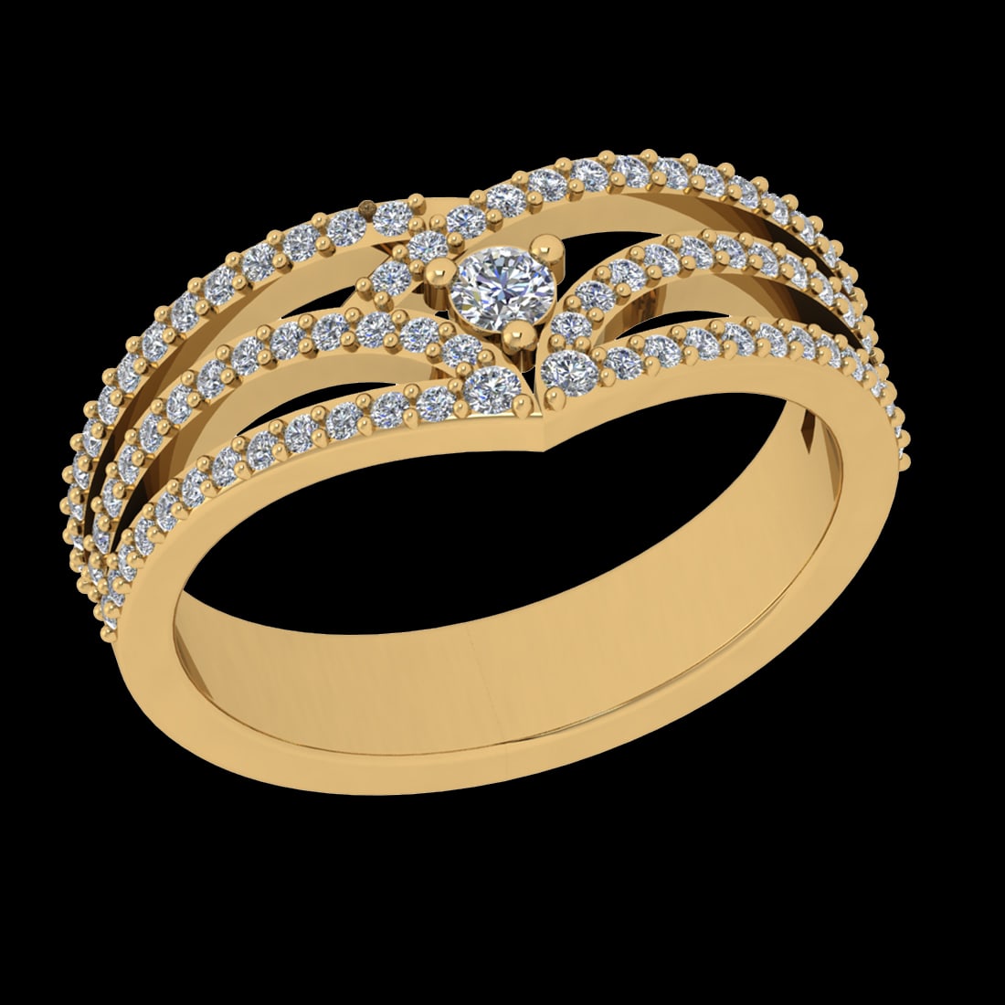 0.49 Ctw VS/SI1 Diamond 10k Yellow Gold Engagement Ring (ALL DIAMOND ARE LA: Center Daimond Weight :-0.06 Ctw ( Round Cut) Color : J-K Clarity : VS/SI1 Side Diamond Weight Of Ctw 0.43 Ctw Color : J-K Clarity : VS/SI1 Daimond Setting : Prong Metal Weight : Approx 4.56 gram 10k