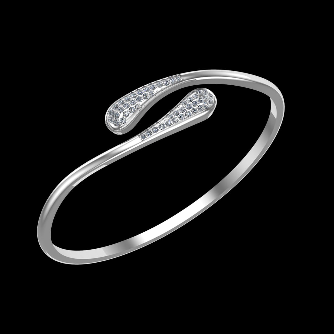 0.67 Ctw VS/SI1 Diamond 18K White Gold Bangle (ALL DIAMOND ARE LAB GROWN ): Total Diamond Weight :-0.67 Ctw (Round cut) Color :- G-H Clarity : VS/SI1 Setting : Prong Metal Weight : Approx 26.90gram 18K White Gold Bangle (ALL DIAMOND ARE LAB GROWN ) Inner Size :-60mm #3SS68432