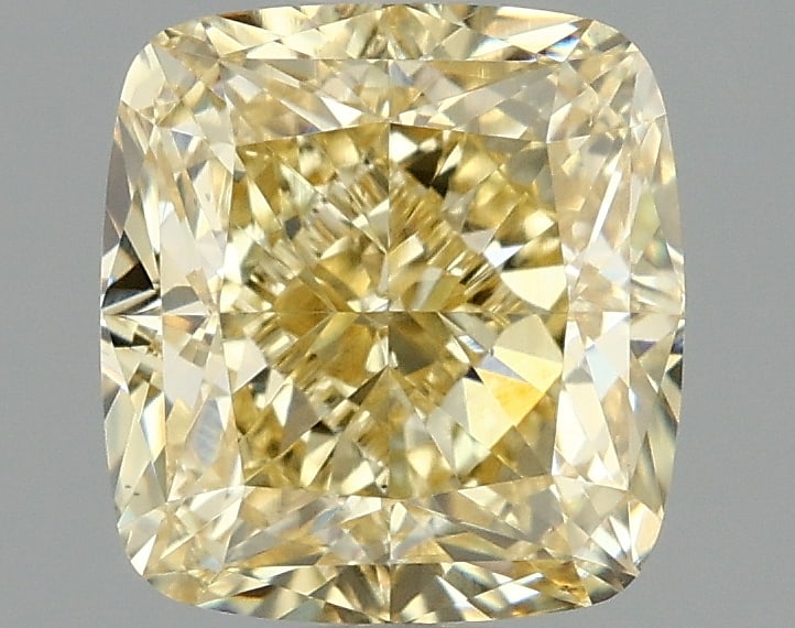 1.97 ctw. VS1 IGI Certified Cushion Q Cut Loose Diamond (LAB GROWN): IGI Certified Cusq Cut Loose Diamond (LAB GROWN) - Weight :- 1.97 ctw; Color :- Fancy Intense Yellow; Clarity :-VS1 #3SS24020v15