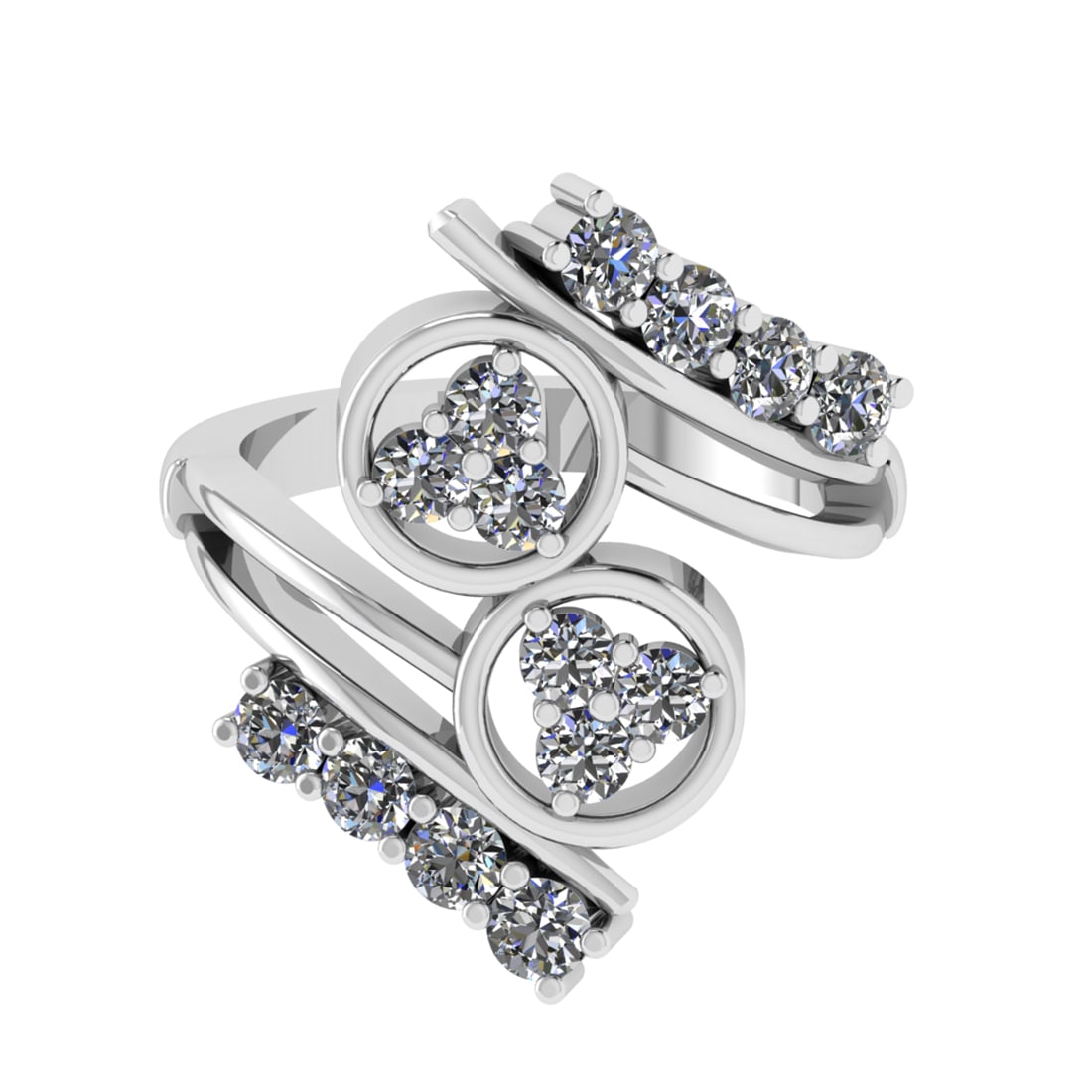 1.14 Ctw VS/SI1 Diamond Prong Set 14k white Gold Engagement Ring: Total Daimond Weight :-1.14 Ctw Color : G-H Clarity : VS/SI1 Setting : Prong Metal Weight : Approx 6.06 gram 14k White Gold Engagement Ring Current Ring Size 7 (ALL DIAMOND ARE LAB GROWN )