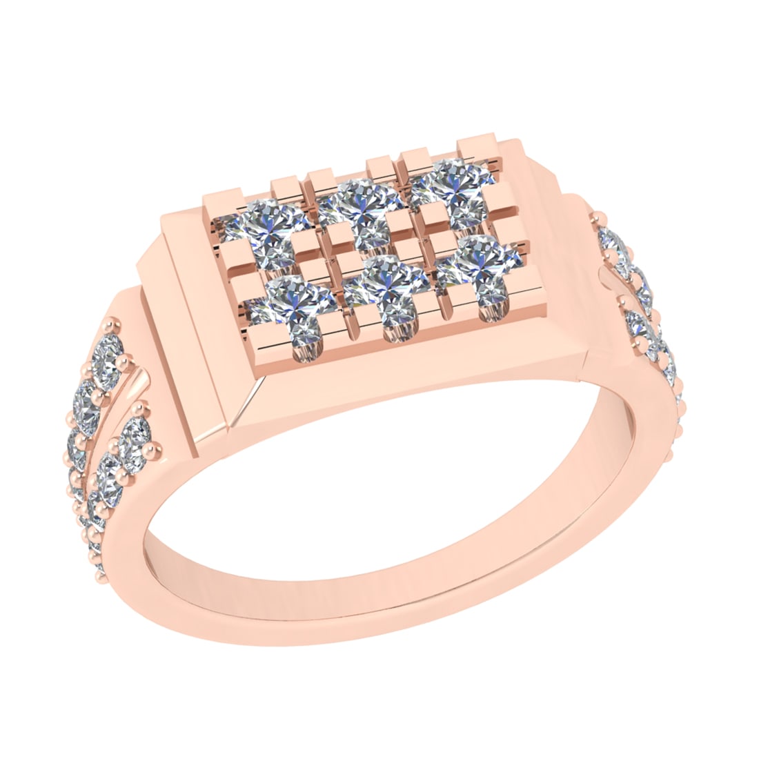 1.10 Ctw VS/SI1 Diamond Prong Set 14k Rose Gold Engagement Ring: Total Daimond Weight :-1.10 Ctw Color : G-H Clarity : VS/SI1 Setting : Prong Metal Weight : Approx 5.37 gram 14k Rose Gold Engagement Ring Current Ring Size 7 (ALL DIAMOND ARE LAB GROWN ) #3SS98027v15