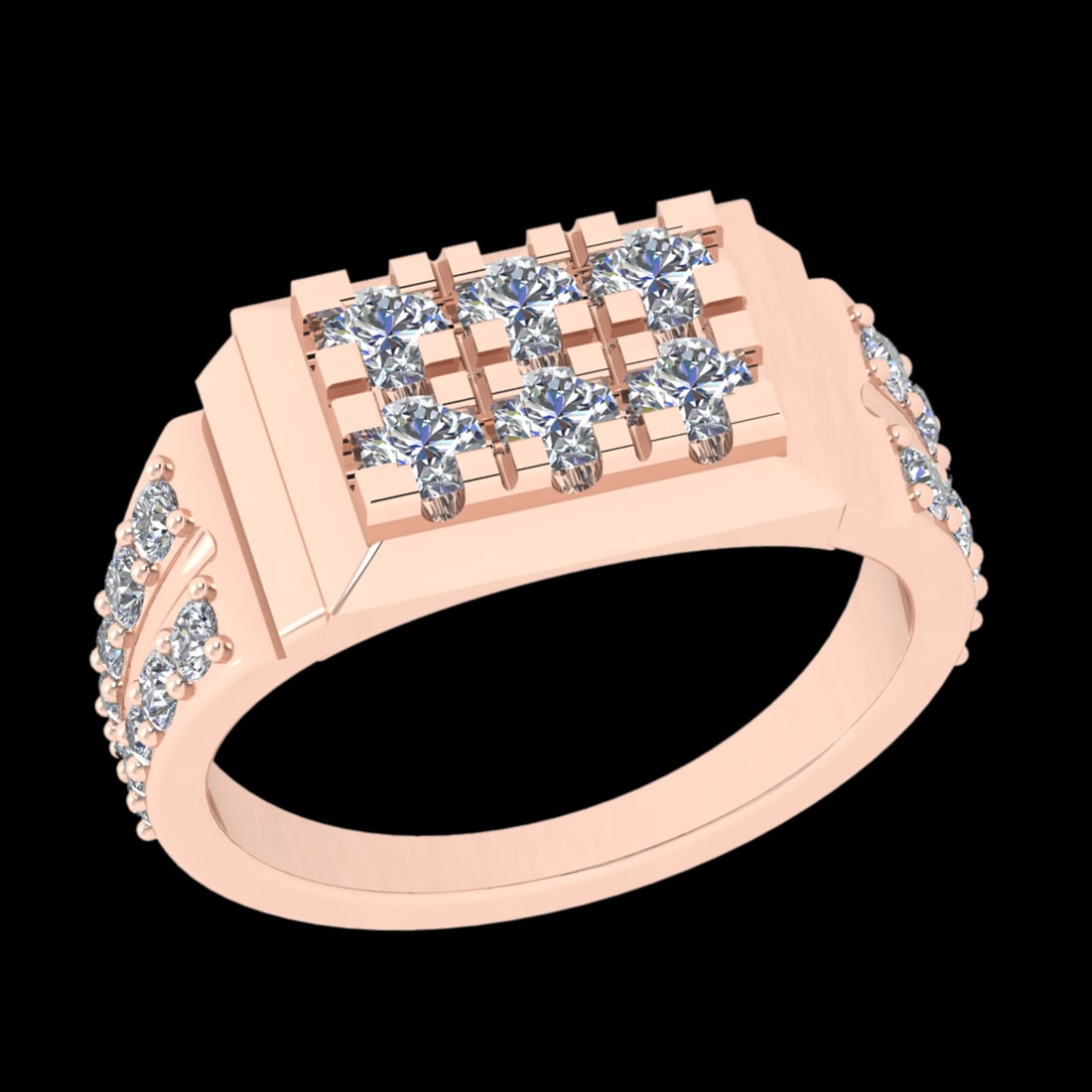 1.10 Ctw VS/SI1 Diamond 10k Rose Gold Engagement Ring (ALL DIAMOND ARE LAB: Total Daimond Weight :-1.10 Ctw Color : J-K Clarity : VS/SI1 Setting : Prong Metal Weight : Approx 5.37 gram 10k Rose Gold Engagement Ring Current Ring Size 7 (ALL DIAMOND ARE LAB GROWN) #3SS65528v15
