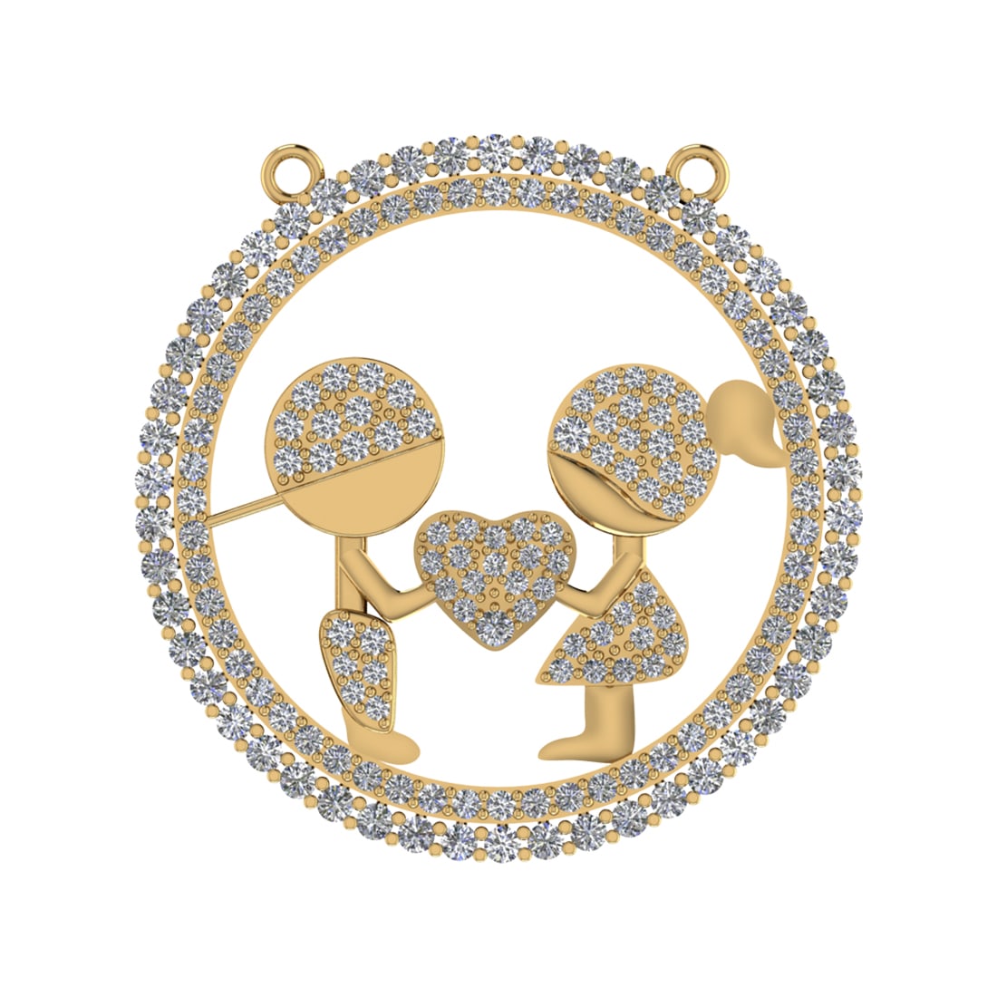 1.58 Ctw SI2/SI1 Diamond Prong Set 14k Yellow Gold Pendant (ALL DIAMOND ARE: Total Daimond Weight :-1.58 Ctw Color : G-H Clarity : SI2/SI1 Setting : Prong Metal Weight : Approx 6.45 gram 14k Yellow Gold Pendant (ALL DIAMOND ARE LAB GROWN ) #3SS96488v15