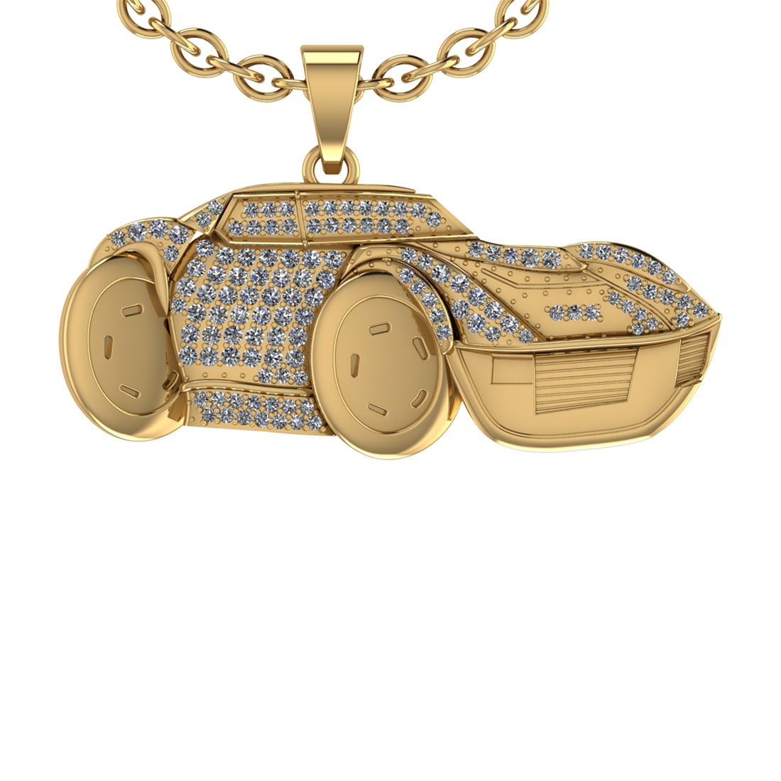 1.31 Ctw VS/SI1 Diamond 14K Yellow Gold Hip Hop theme Pendant Necklace: Total Diamond Weight : 1.31 Ctw (Round cut) Center Diamond Color :- J-K Center Clarity : VS/SI1 Stone Setting : Prong Metal Weight : Approx 17.20 Gram 14K Yellow Gold Hip Hop theme Pendant Necklace #3